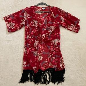 LuLaRoe Monroe - sz S, red floral